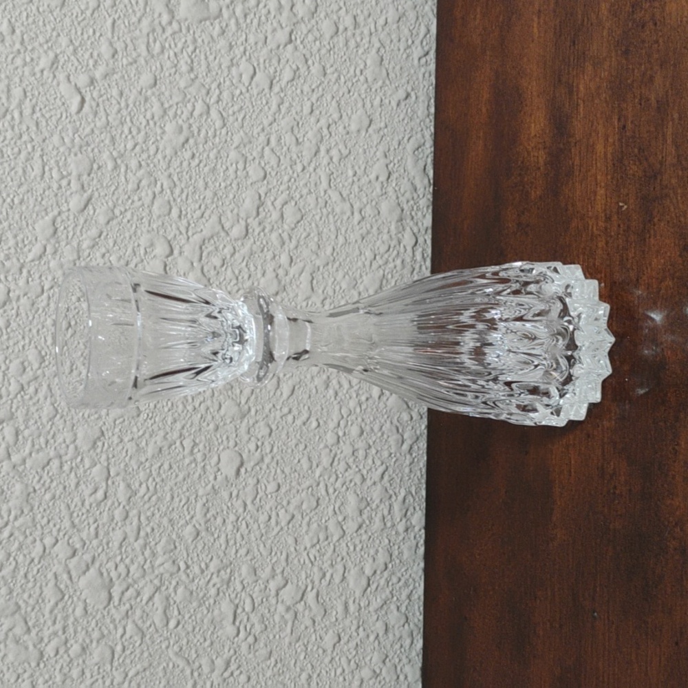 Vintage 1930s Bohemian Mouthwash Crystal Decanter with Shotglass Stopper